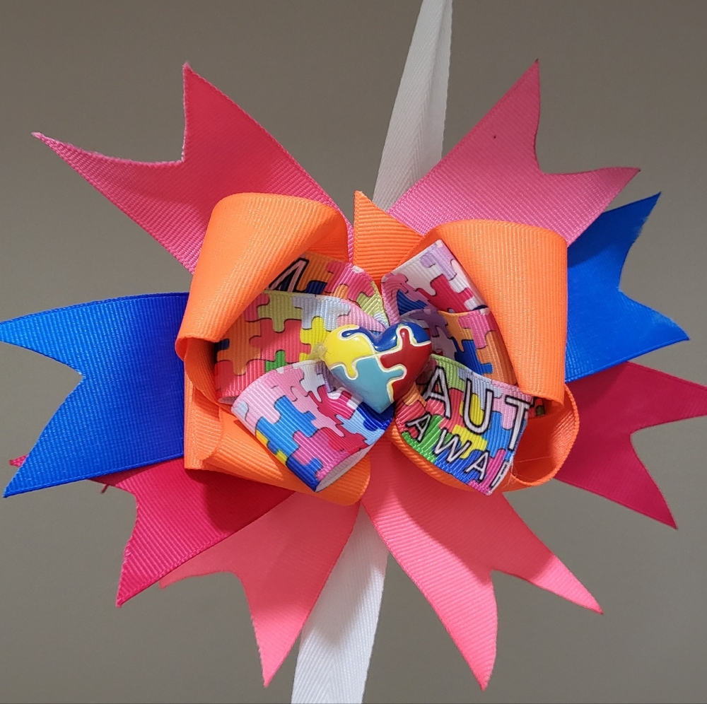 🔥4/$20 (Bundle with other 4/$20) Autism Awareness Bow